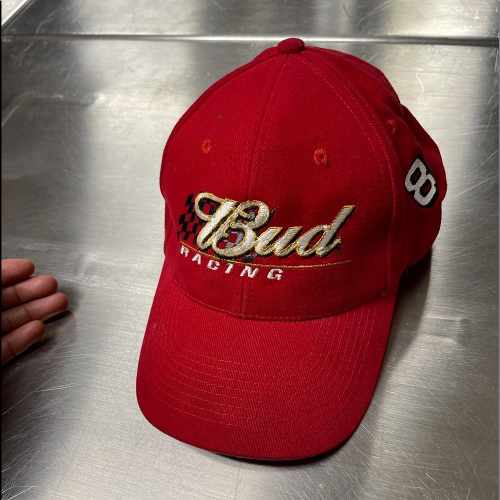 Vintage Budweiser #8️⃣ racing hat solid 🔴